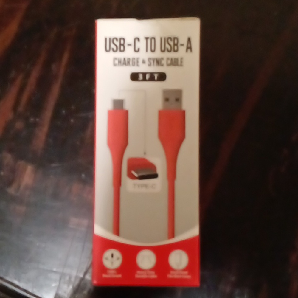 USB-C To USB-A  Charge And Sync Cable